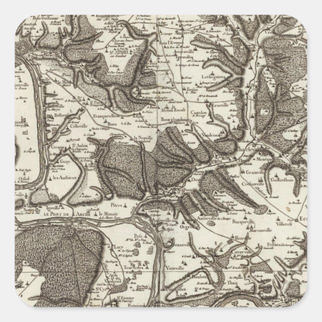 Pegatina Cuadrada Rouen (Anverso)