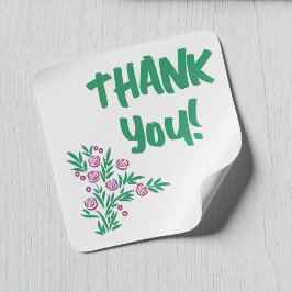 Pegatina Cuadrada Rouge Floral