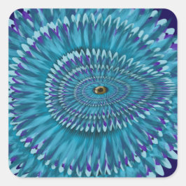 Pegatina Cuadrada Round Jurassic EYE SEE YOU doodle 