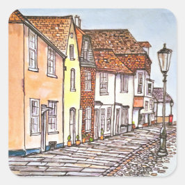 Pegatina Cuadrada Row Of Houses