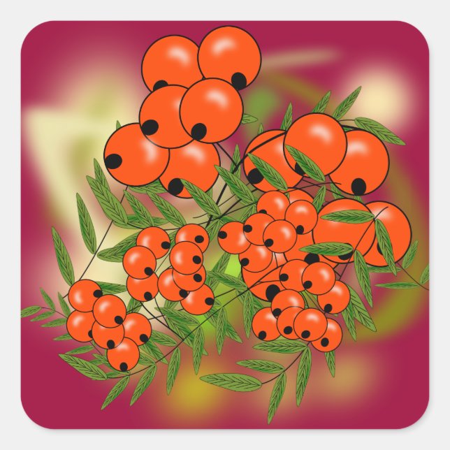 Pegatina Cuadrada Rowan (Anverso)