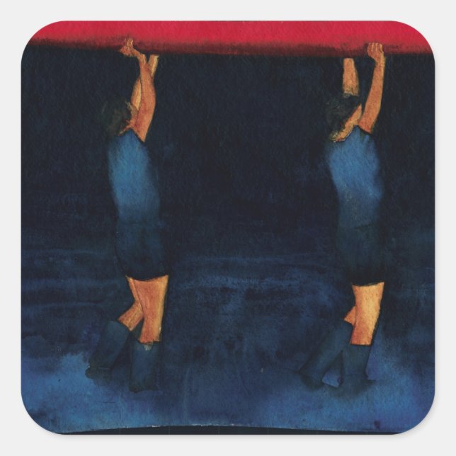 Pegatina Cuadrada Rowers 2010 (Anverso)