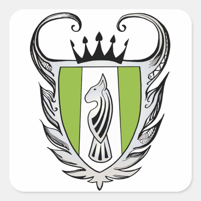 Pegatina Cuadrada Royal Bull Terrier (Anverso)