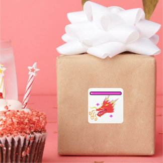 Pegatina Cuadrada RPG Dragon