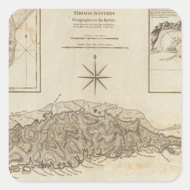 Pegatina Cuadrada Ruatan o Rattan (Anverso)