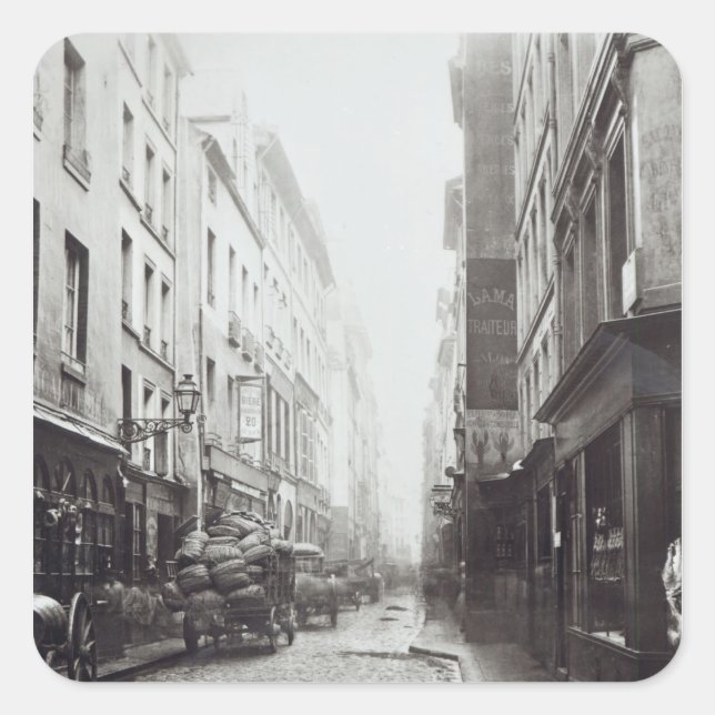 Pegatina Cuadrada Rue de la Grande Truanderie (Anverso)