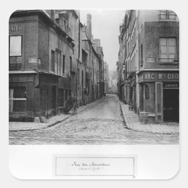 Pegatina Cuadrada Rue des Bernardins (Anverso)