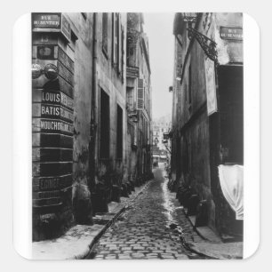 Pegatina Cuadrada Rue du Croissant