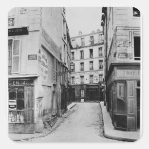 Pegatina Cuadrada Rue Maitre Albert Paris, 1858-78
