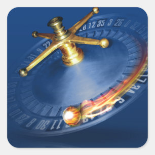 Pegatina Cuadrada Rueda de la ruleta