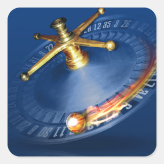 Pegatina Cuadrada Rueda de la ruleta