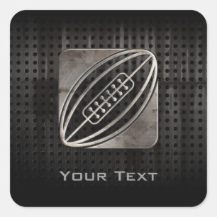 Pegatina Cuadrada Rugbi; Negro fresco