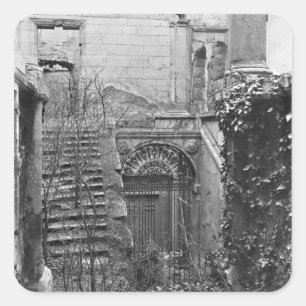 Pegatina Cuadrada Ruinas del DES Comptes de Cour