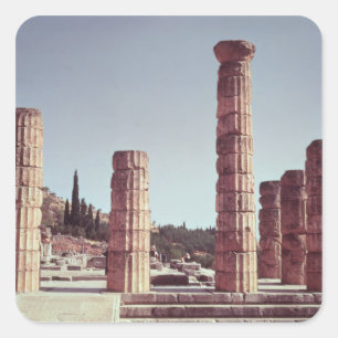 Pegatina Cuadrada Ruinas del Templo de Apolo