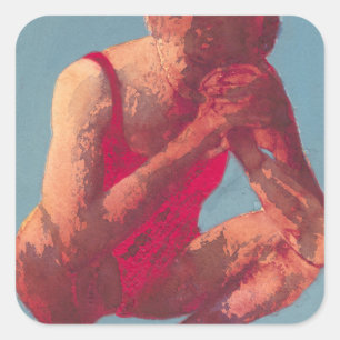 Pegatina Cuadrada Runner 2011