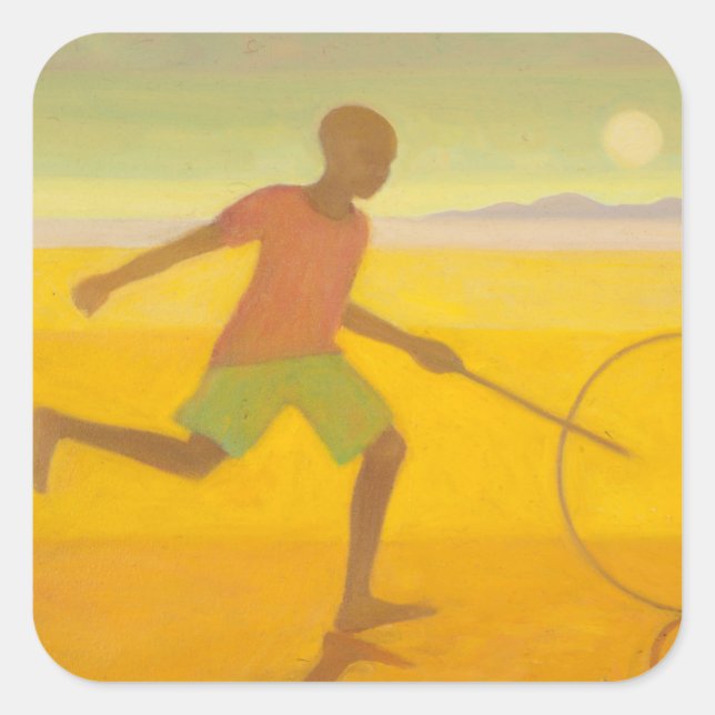 Pegatina Cuadrada Running Boy 2010 (Anverso)