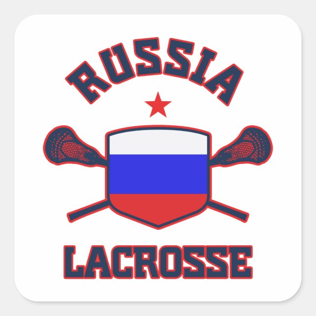 Pegatina Cuadrada Rusia (Anverso)
