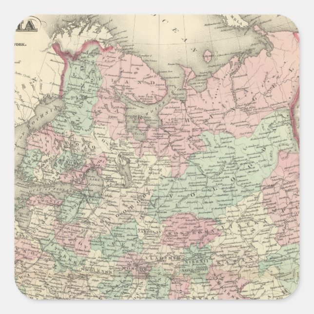 Pegatina Cuadrada Rusia 11 (Anverso)