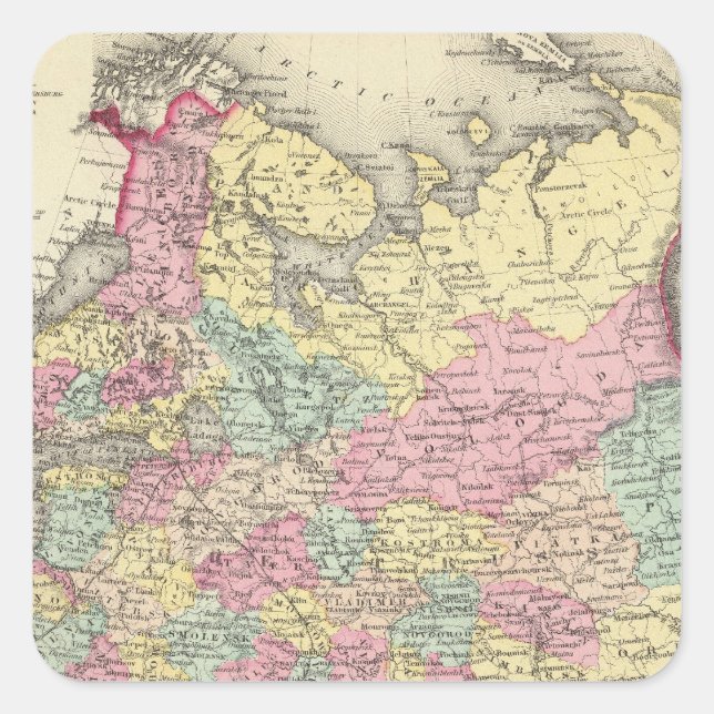 Pegatina Cuadrada Rusia 6 (Anverso)