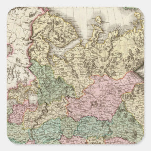 Pegatina Cuadrada Rusia en Europa