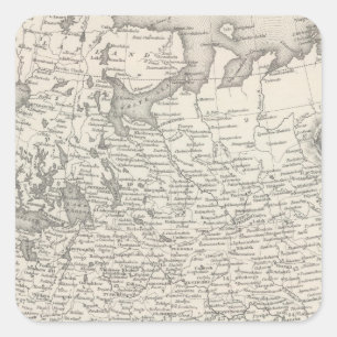 Pegatina Cuadrada Rusia en Europa 2