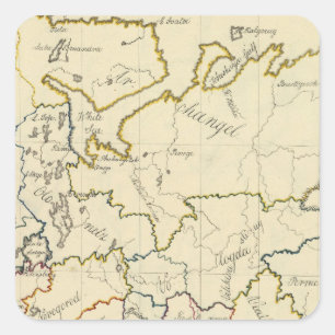 Pegatina Cuadrada Rusia en Europa 3