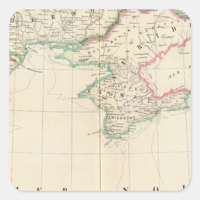 Pegatina Cuadrada Rusia, Europa 22 (Anverso)