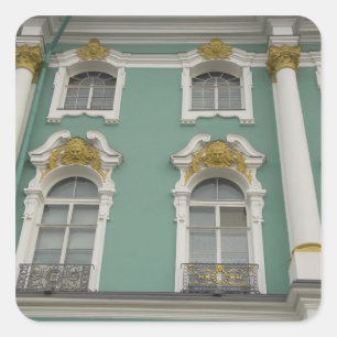 Pegatina Cuadrada Rusia, San Petersburgo, La ermita (alias 6