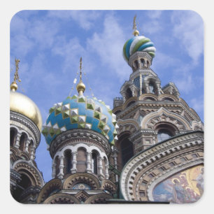 Pegatina Cuadrada Rusia, San Petersburgo, Nevsky Prospekt, El 2