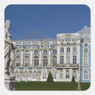 Pegatina Cuadrada Rusia, San Petersburgo, Palacio de Catalina (tambi