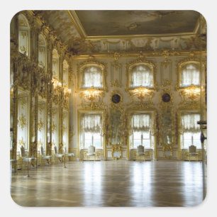 Pegatina Cuadrada Rusia, San Petersburgo, Palacio Peterhof (alias 2