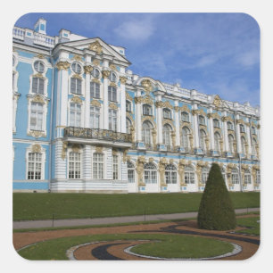 Pegatina Cuadrada Rusia, San Petersburgo, Pushkin, Catherine 4