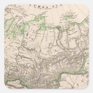 Pegatina Cuadrada Rusia y Asia 2