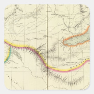 Pegatina Cuadrada Rusia y China