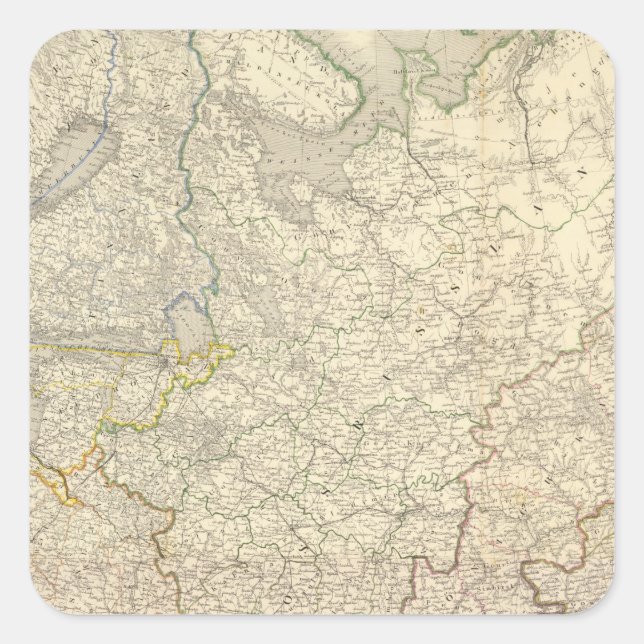 Pegatina Cuadrada Rusia y Europa 5 (Anverso)