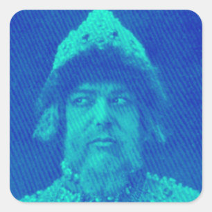 Pegatina Cuadrada Ruso Loco de los años 1920