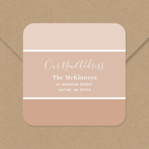 Pegatina Cuadrada Rust Paint Swatch Nueva dirección