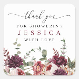 Pegatina Cuadrada Rustic Fall Country Boho Gracias A Favor