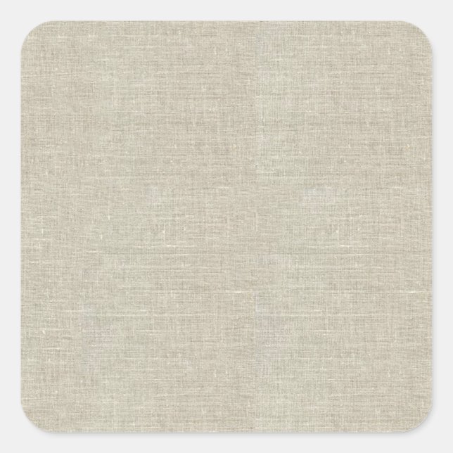 Pegatina Cuadrada Rústica línea beige impresa (Anverso)