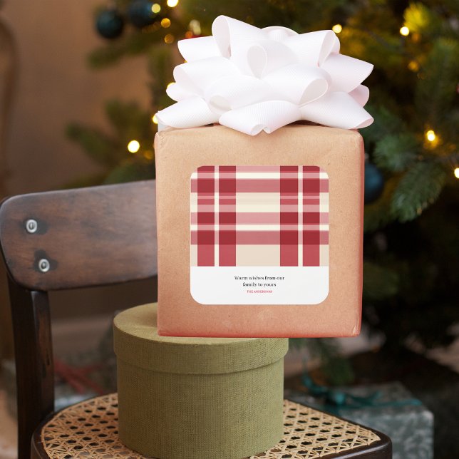 Pegatina Cuadrada Rústico Reverie | Abrazando la planta roja de la g (Subido por el creador)