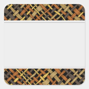 Pegatina Cuadrada Rústico Tejido Burlap Etiquetas limpias