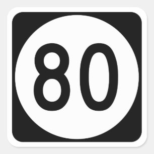 Pegatina Cuadrada Ruta 80, Kentucky, Estados Unidos