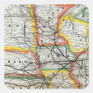 Pegatina Cuadrada Ruta de la Isla del Gran Rock