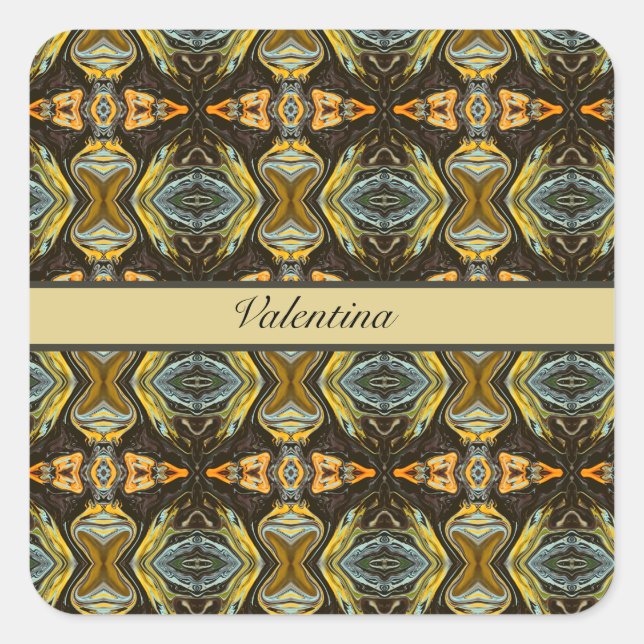 Pegatina Cuadrada Ruta de las especias (Anverso)