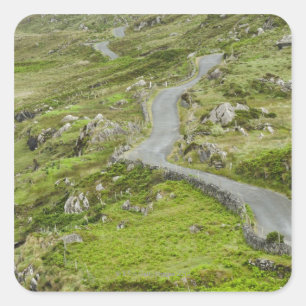 Pegatina Cuadrada Ruta entre Ballaghacahreen y Caherkeen.