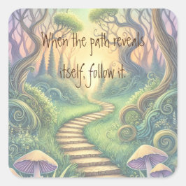 Pegatina Cuadrada Ruta y presupuesto