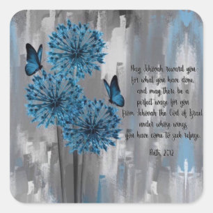 Pegatina Cuadrada Ruth 2:12