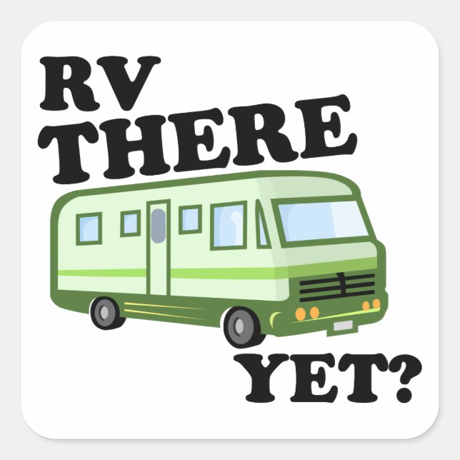 Pegatina Cuadrada ¿RV AÚN? (verde) (Anverso)