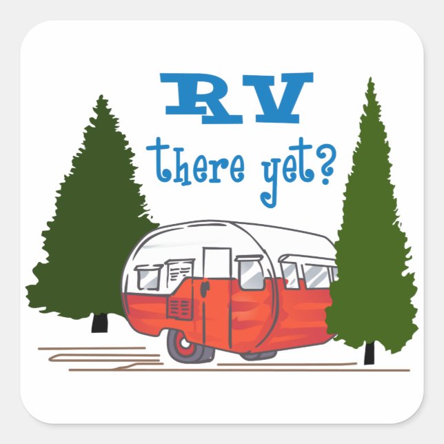Pegatina Cuadrada RV Todavía (Anverso)