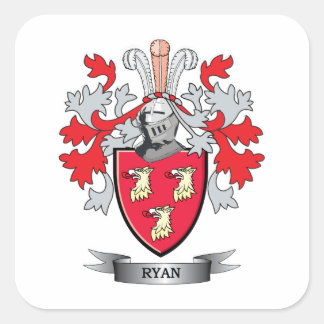Pegatina Cuadrada Ryan Coat of Arms